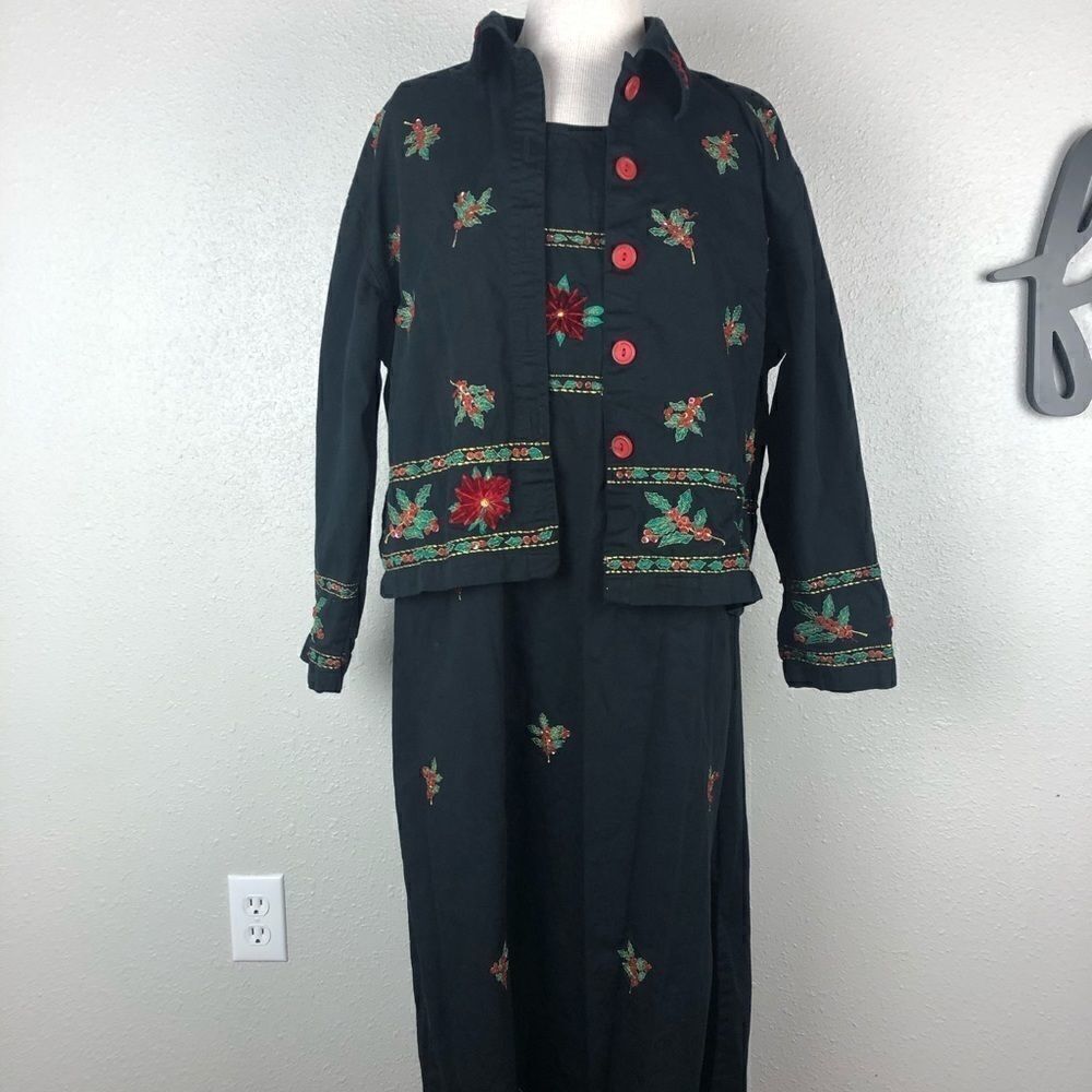 Life Style Two Piece Holiday Jacket & Dress